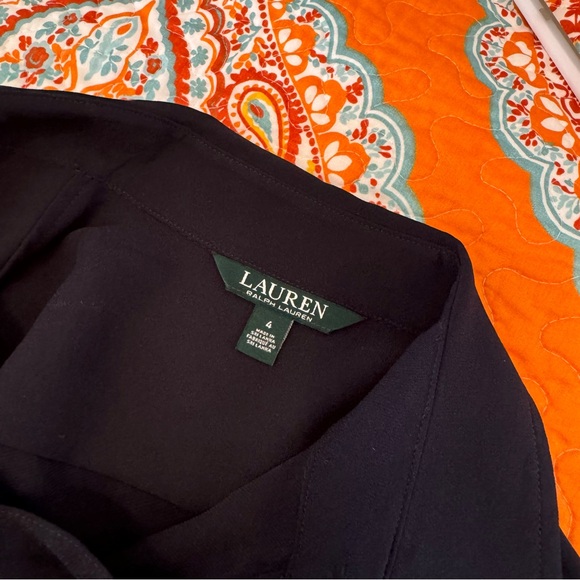 Lauren Ralph Lauren Fit and Flare Shirt dress Size 4 NWOT Navy Blue - Picture 9 of 10